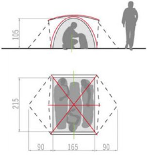 TENT CAMPO 3P CHUTE GREEN VAUDE
