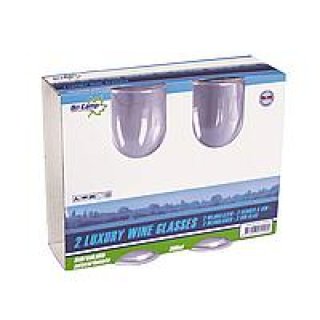 Bo-Camp Deluxe set of 2 transparent polycarbonate wine glasses
