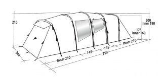 Easy Camp Huntsville Twin 800 tunneltent voor 8 personen
