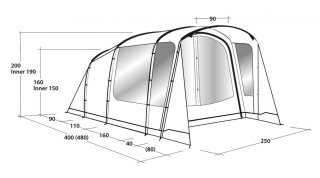Outwell Ashwood 3 tunneltent voor 3 personen
