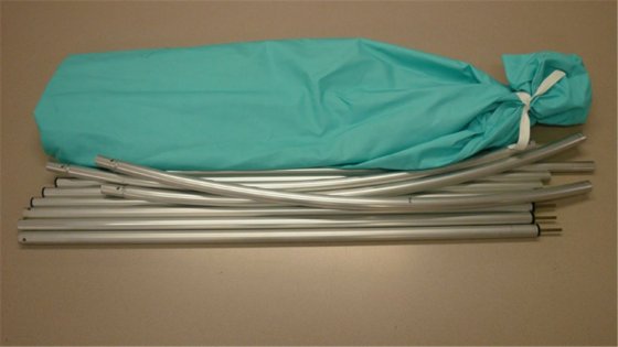 GIMEG Gestängesack für Zeltstangen 160 x 45 cm grau