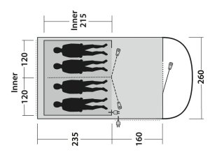 Outwell Sky 4 tunneltent voor 4 personen