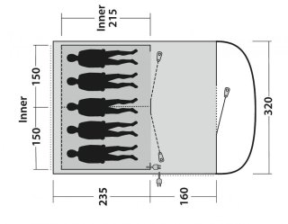 Outwell Sky 5 tunneltent voor 5 personen