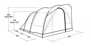 Outwell Sky 5 tunneltent voor 5 personen