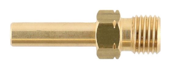 Gimeg slangpilaar glad 8 mm x 1/4 inch links buitendraad messing
