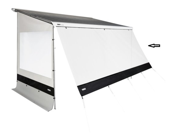 Thule Sun Blocker G2 Front paroi avant de store 3,30 x 1,70 m gris
