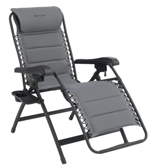 Outwell Acadia reclining lounge chair with adjustable headrest