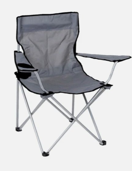 Campguru Parla vouwstoel grijs aluminium/polyester