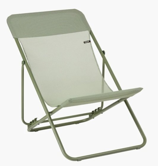 Lafuma Maxi Transat chaise pliante Batyline Iso vert mousse