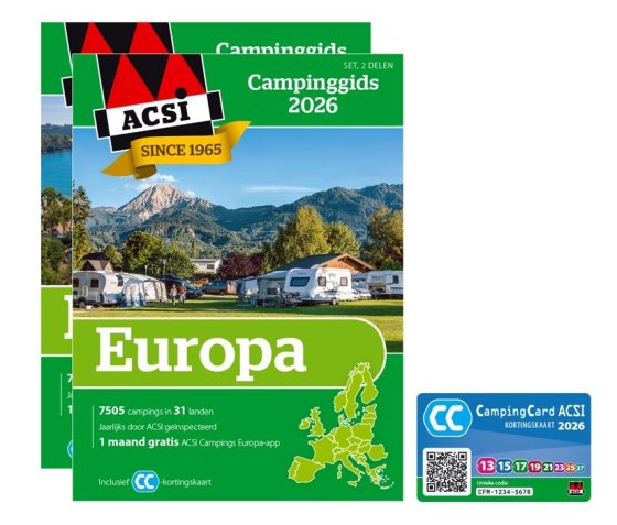 ACSI Camping Guide Europe 2026 with CampingCard