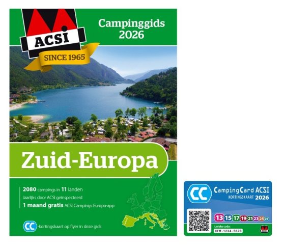 ACSI Camping Guide Southern Europe 2026 with CampingCard ACSI