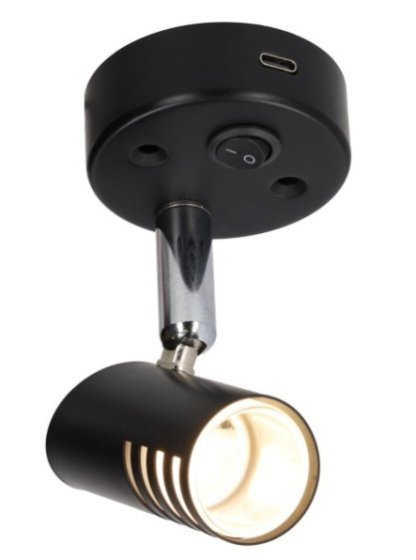 FLEXIBELE LED SPOT SAO +USB C ZWART