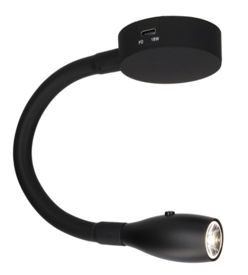 SPOT FURNARI 2.0 FLEX USB-C 10-15V ZWART