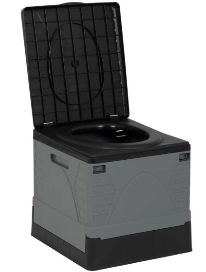 Bo-Camp foldable portable toilet square grey