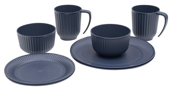 Outwell Delish set de vaisselle pour 2 personnes Navy Night