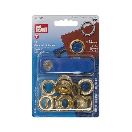 Œillets de bâche Prym en laiton 14 mm avec outil 10 pièces
