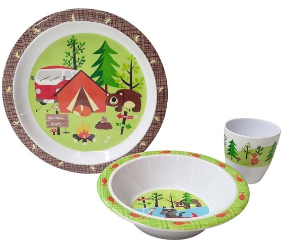 Gimex Kids Line Adventure 3-delige melamine serviesset