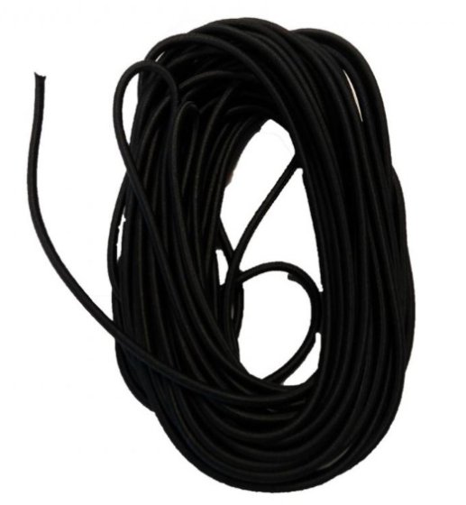 Ledent elastic cord 4 mm x 10 m black