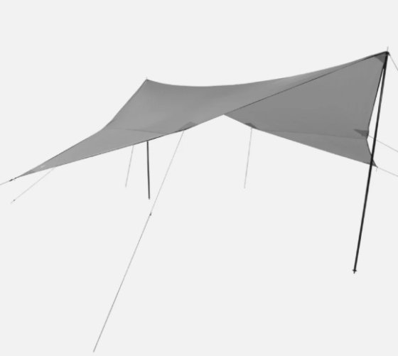 CAMPGURU Polyester-Tarp 4 x 4 m grau