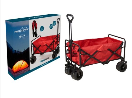 BOLDERKAR VOUWBAAR 87X54X59CM ROOD