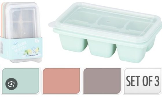 Koopman ijsblokjesvorm set 3-delig assorti