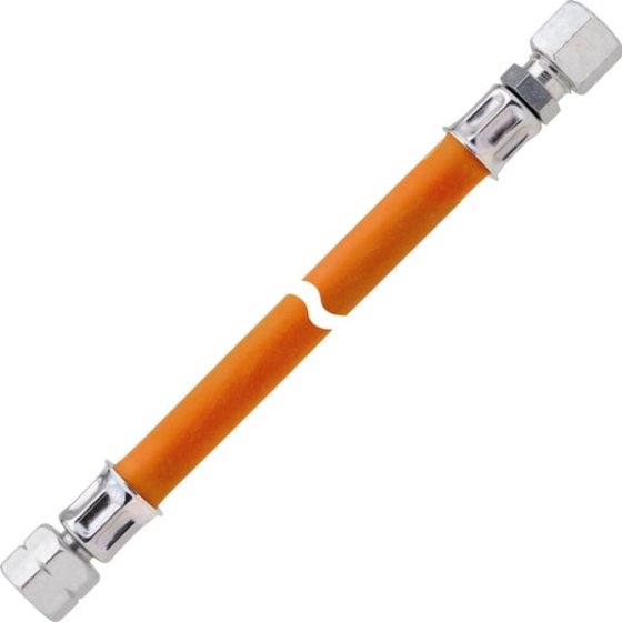 Tuyau de gaz Badé 40 cm 1/4" filetage intérieur gauche x raccord à compression 10 mm